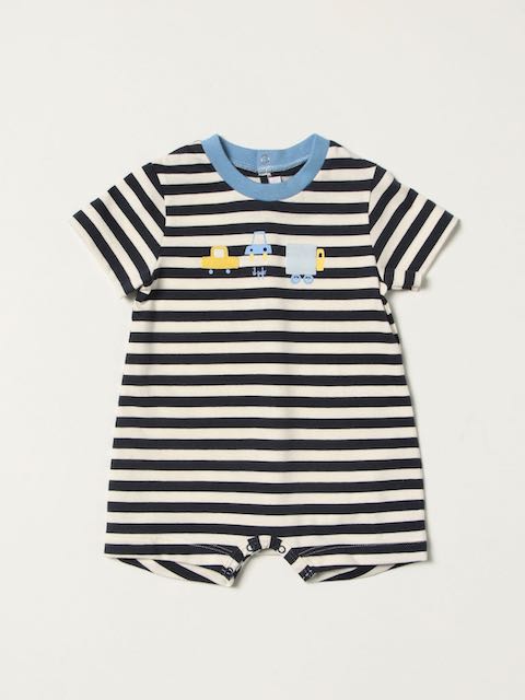 Il Gufo blue stripe car romper Second Season 6M 1