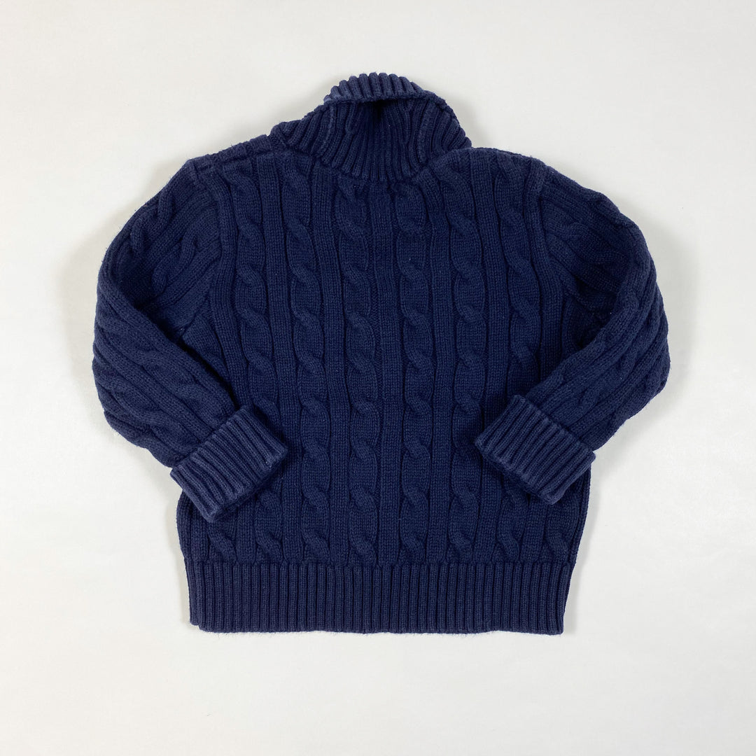 Ralph Lauren navy cable knit cardigan 18M 2