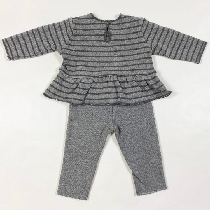 Zhoe & Tobiah grey pullover and leggings set 6M 2