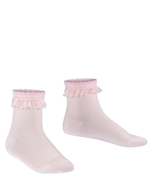 Falke Romantic lace light pink cotton-blend socks Second Season 31-34 2