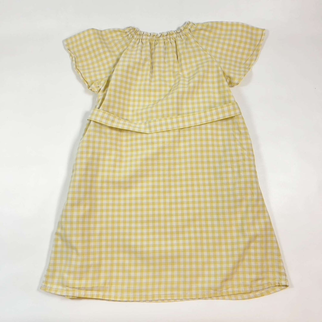 Uniqlo yellow gingham dress 5-6Y 2
