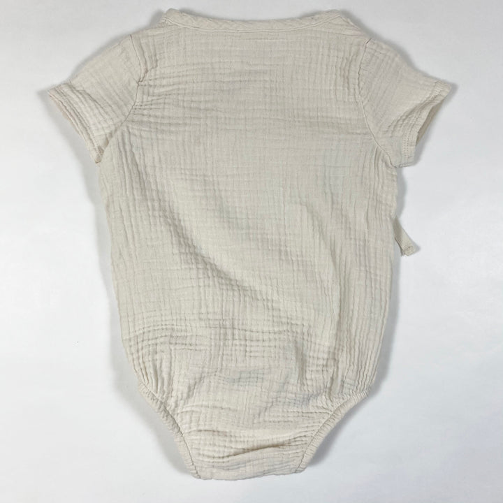 H&M off-white muslin wrap body 80/9-12M 3