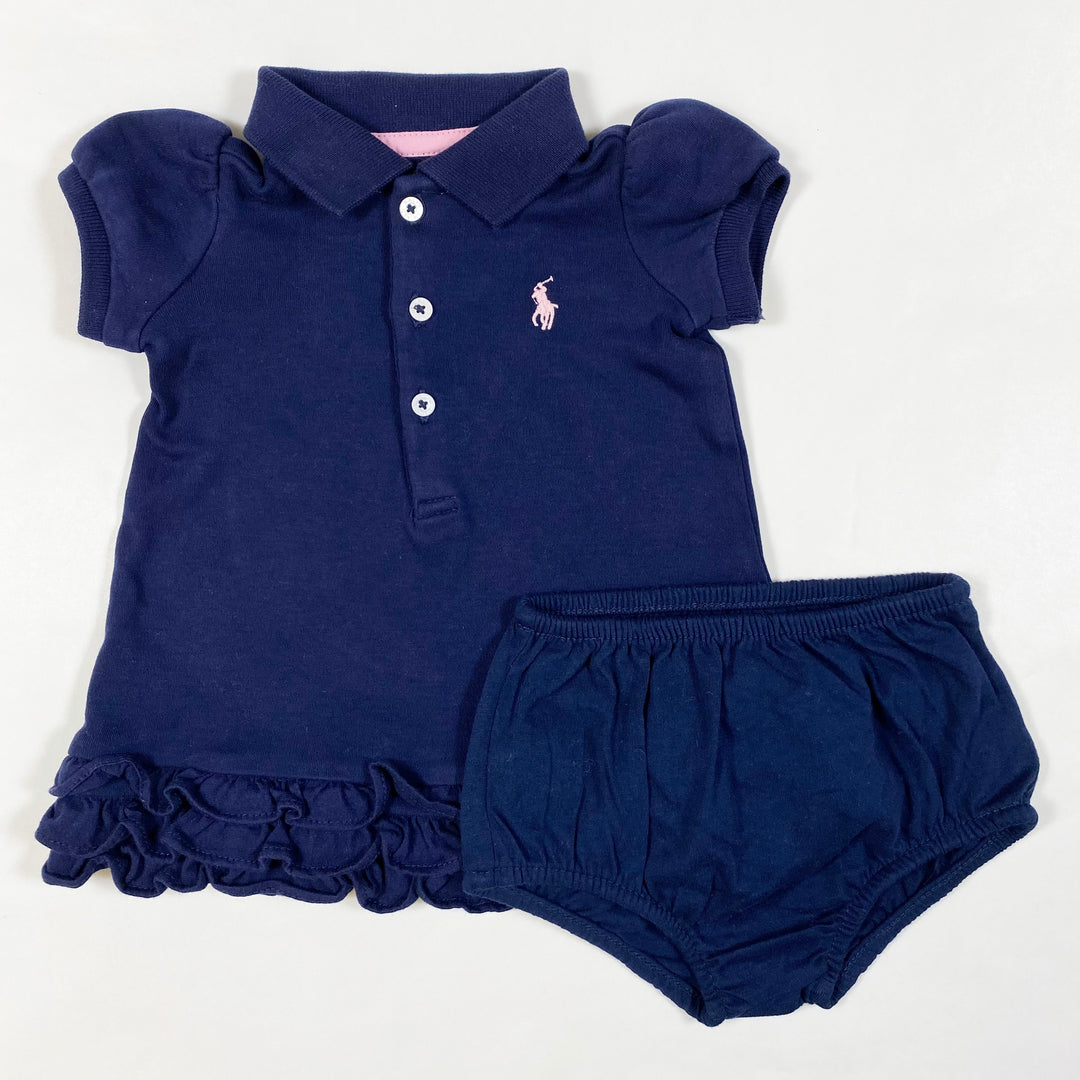 Ralph Lauren navy dress & bloomer set 3M/60 1