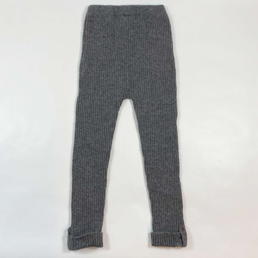 Zara grey melange cashmere rib knit leggings 4-5Y/110 2