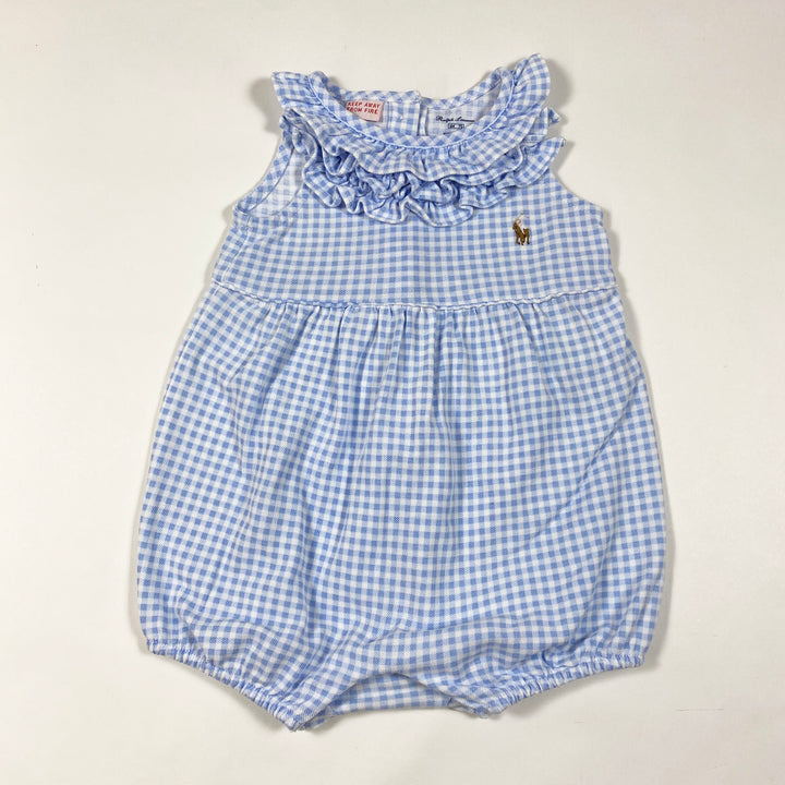 Ralph Lauren light blue gingham romper 6M/70 3
