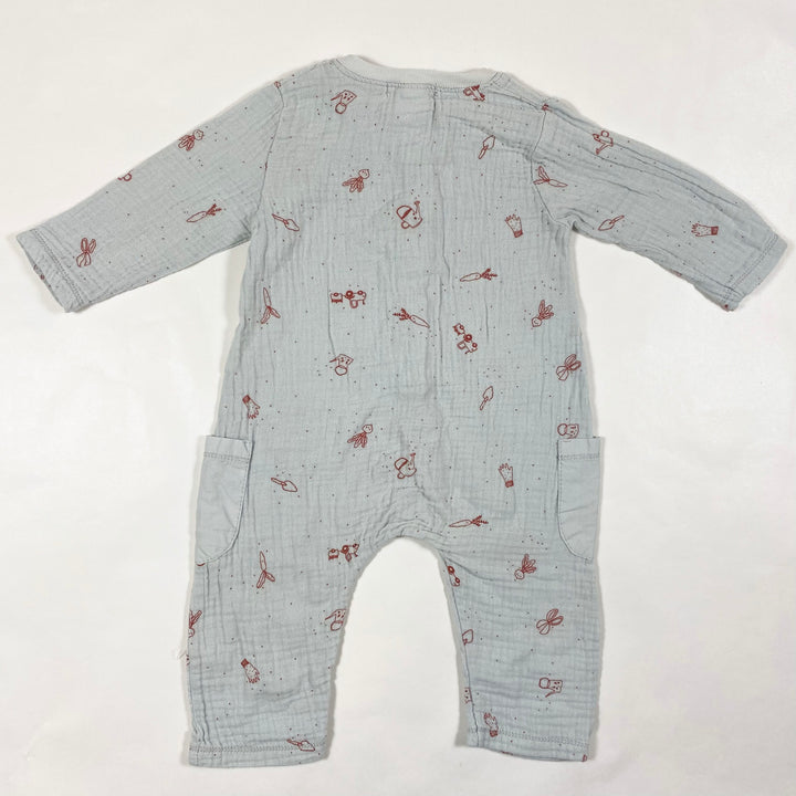 Zara baby blue waffle jumpsuit 3-6M 3