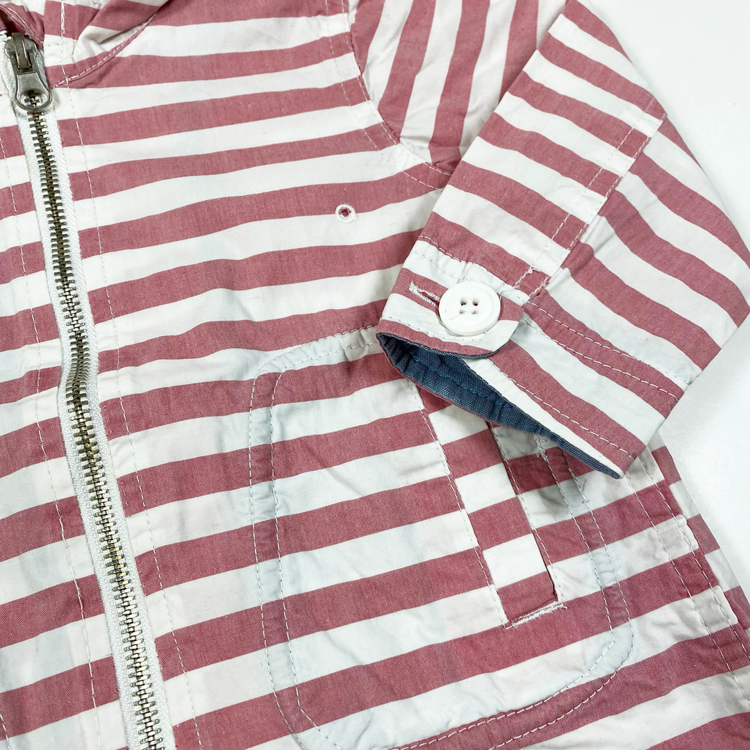 Zara vintage pink stripe wind jacket 12-18M/86
