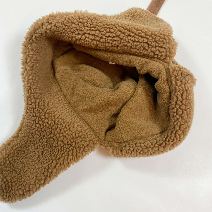 H&M brown teddy fleece trapper hat 4-8Y 3