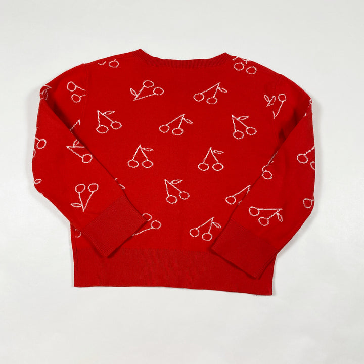 Bonpoint red cherry cardigan 4A 2