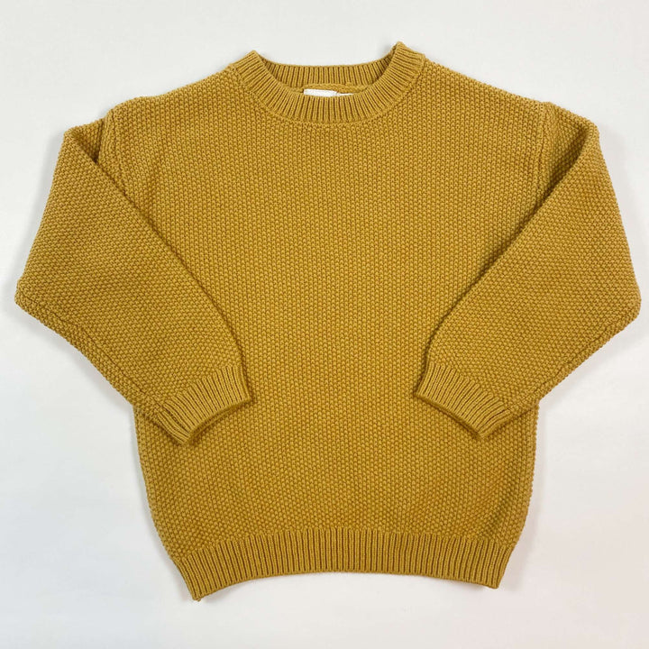 Zara mustard waffle knit sweater 4-5Y/110 1