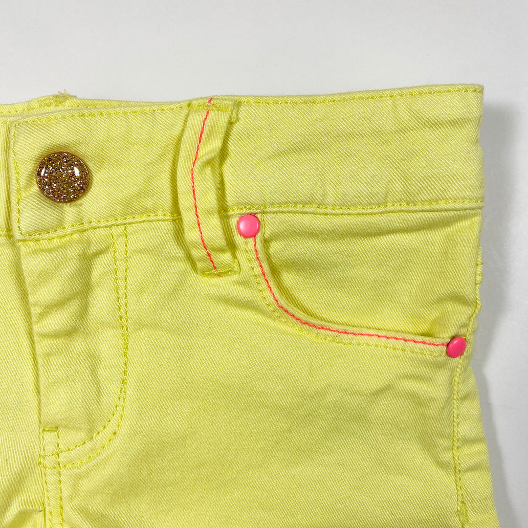 Billieblush neon yellow denim shorts with embroidered back pockets 2/86 2