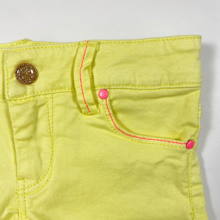 Billieblush neon yellow denim shorts with embroidered back pockets 2/86 2