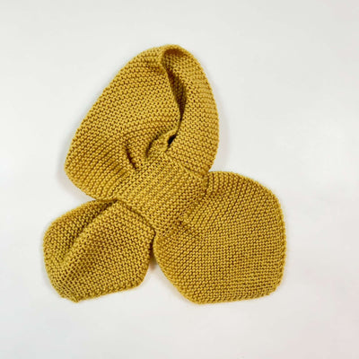 Handmade mustard yellow handknit scarf one size 1
