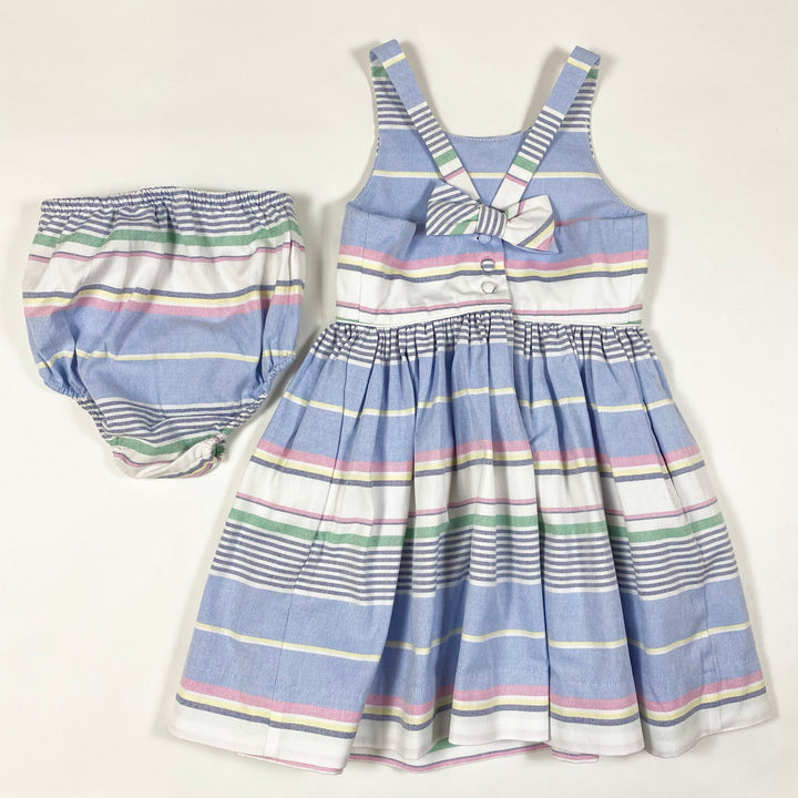 Ralph Lauren striped sleeveless bow dress with bloomers 3Y