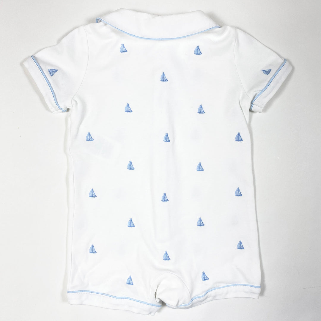 Ralph Lauren white short jumpsuit with boat embroidery 9M
