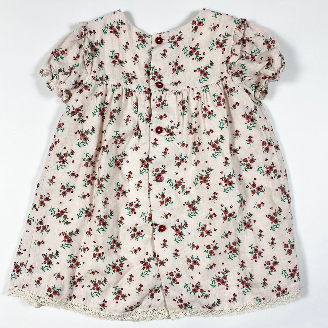 Zara short-sleeved floral print dress w/ lace detailing 86