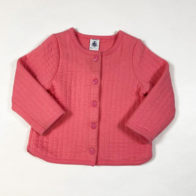 Petit Bateau pink quilted jacket 18M/81 1