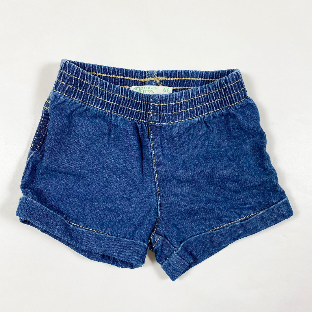 Benetton soft denim shorts 6-9M/68 1