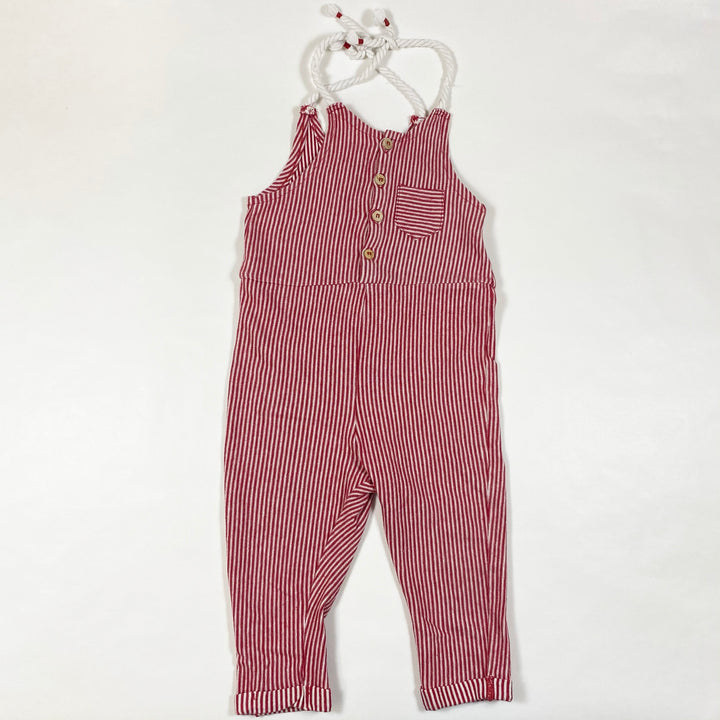 Zara red stripe jumpsuit 12-18M/86 1