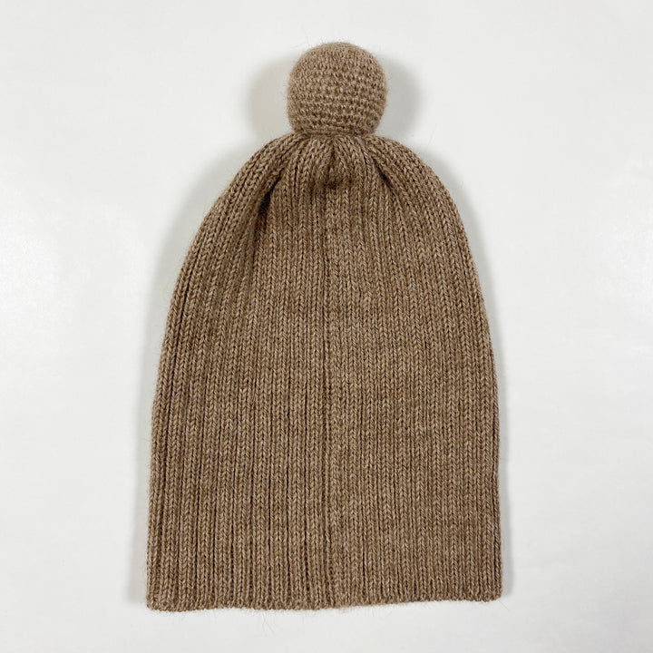 Esencia beige alpaca pompom beanie 3-4Y 2
