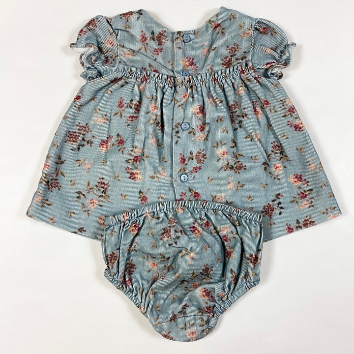 Zara teal floral dress & bloomers 1-3M 3