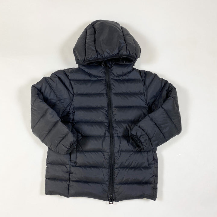 Fluff black hooded down jacket 2-3Y