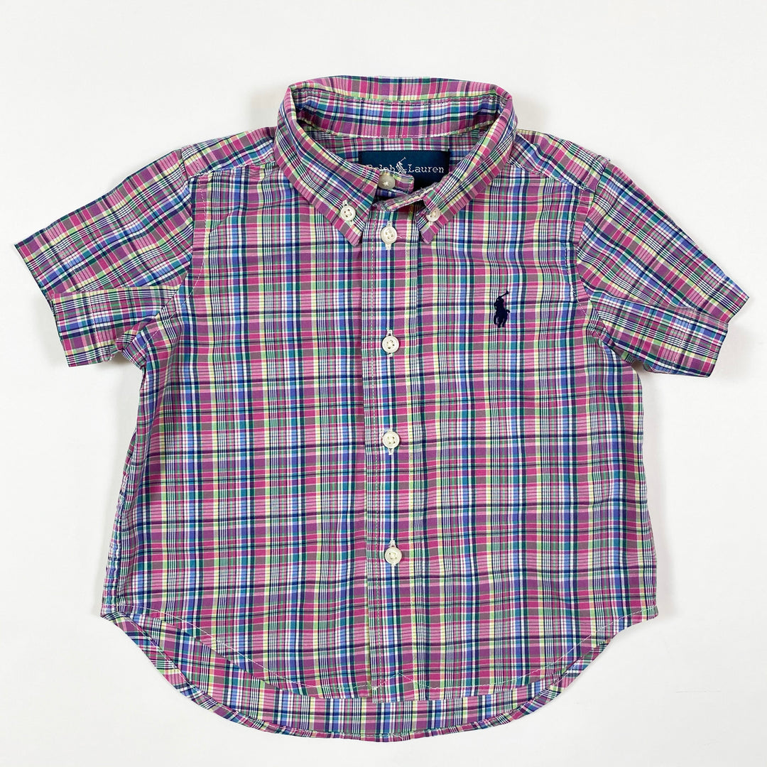 Ralph Lauren kariertes Kurzarm-Shirt 9M