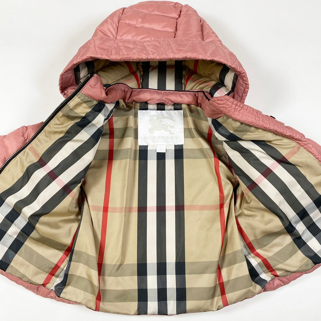 Burberry vintage pink puffer jacket 2Y