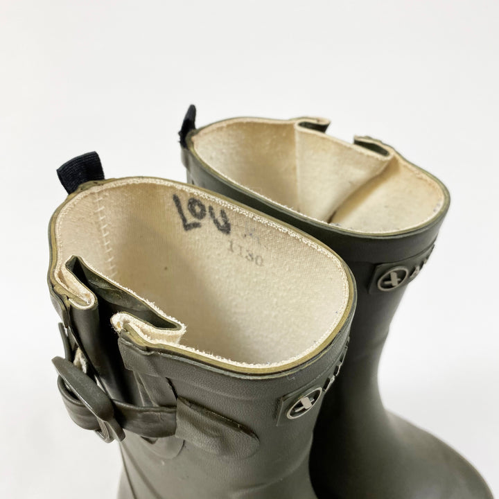 Aigle khaki rubber boots 24