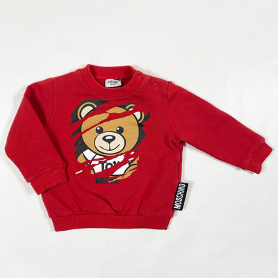 Moschino red bear sweater 6-9M/67 1