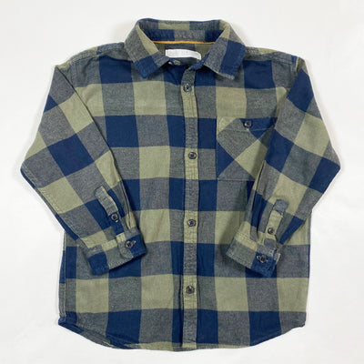 Zara khaki/navy flannel shirt 6Y 1