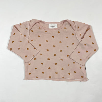 Oeuf NYC pink cat top 0-3M 1