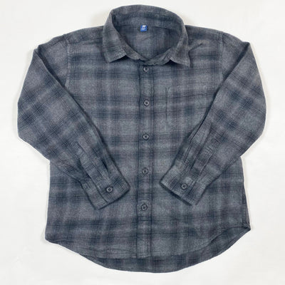 Uniqlo grey checked flannel shirt 5-6Y 4