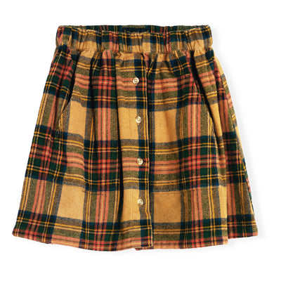 Finger in the Nose Ashby plaid skirt walnut Second Season 8-9Y 1
