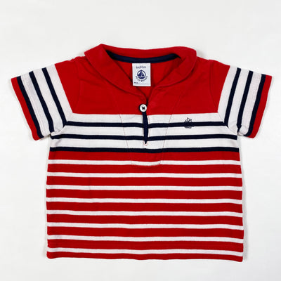 Petit Bateau red stripe sailor t-shirt 6M/67 1