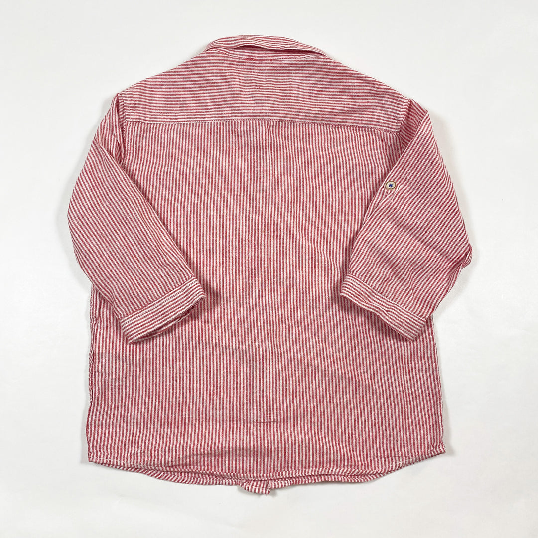Zara red striped blouse 6/116 2