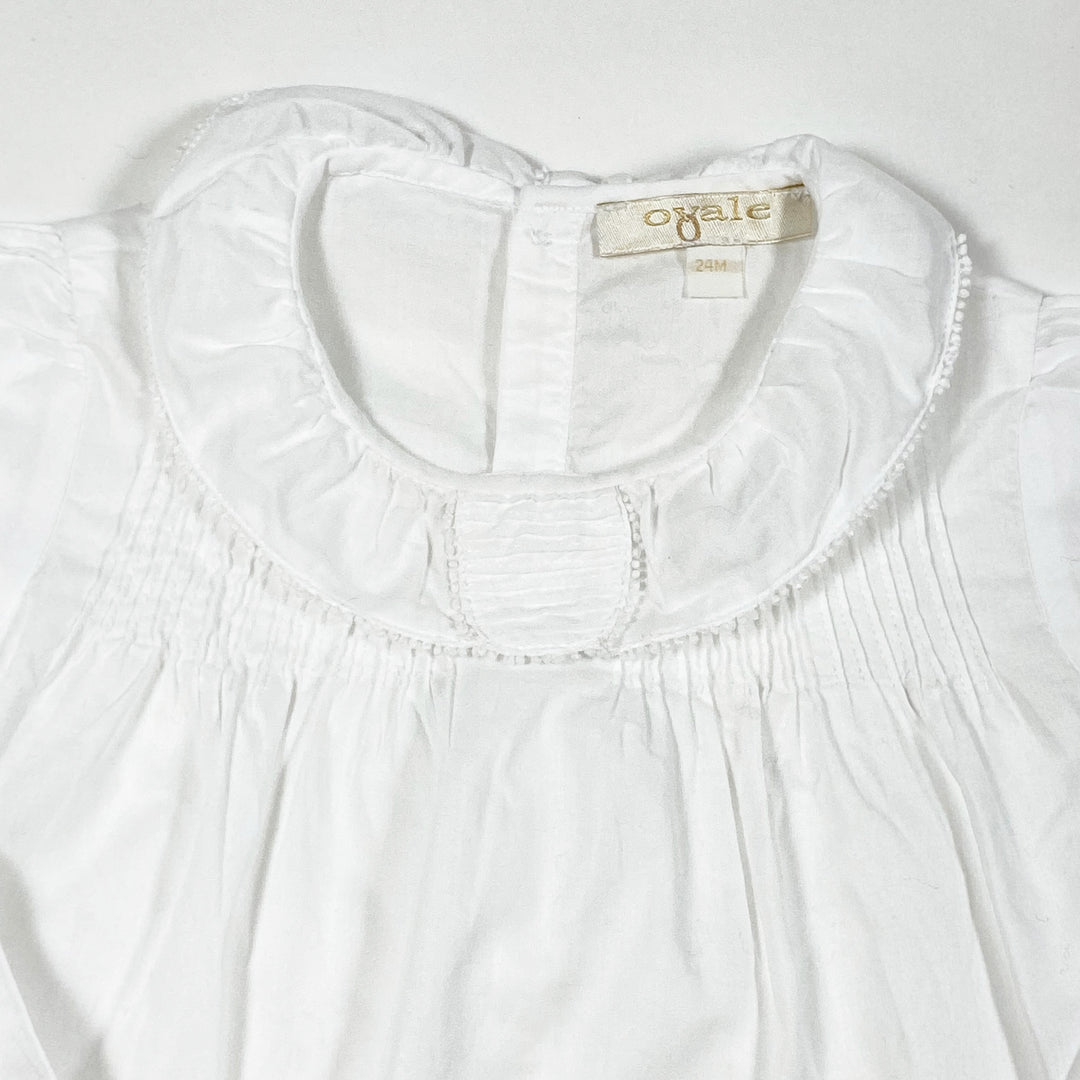 Ovale white blouse with collar 24M 2