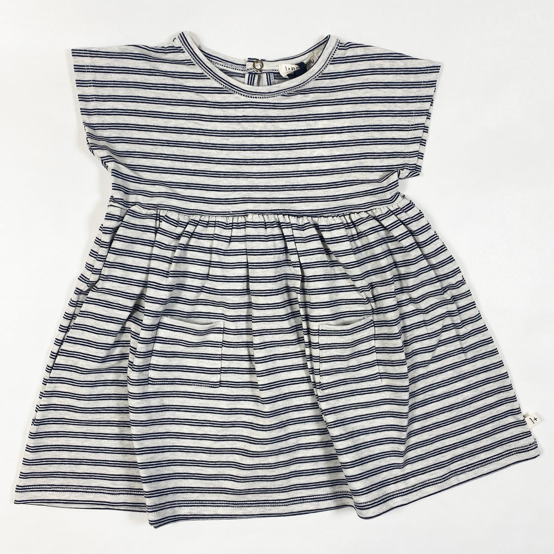 1+ in the Family grasse blue striped dress Second Season 18M