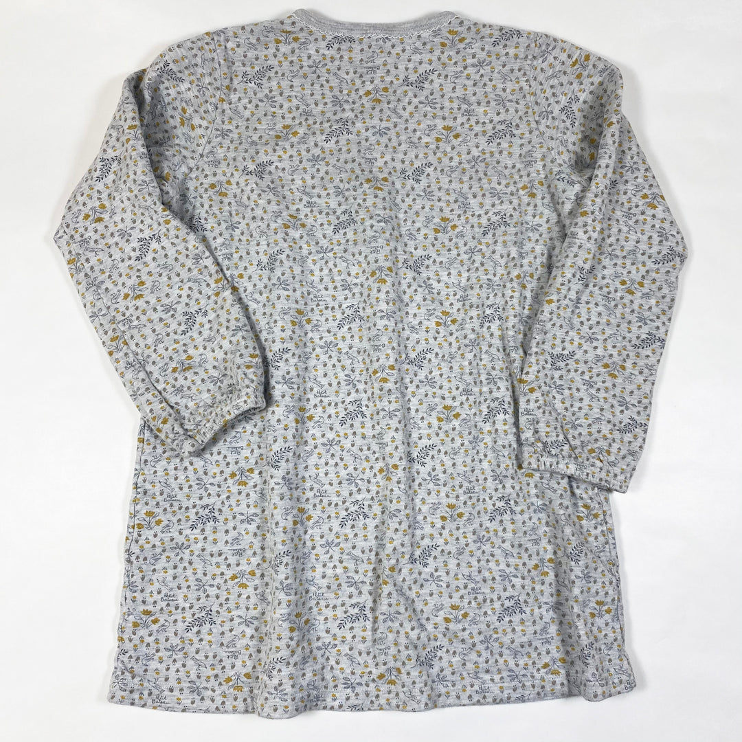 Petit Bateau grey floral nightgown 12Y/152 3