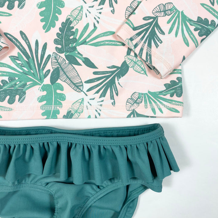 H&M green/peach rashguard and swim pants 74-80/6-12M 2