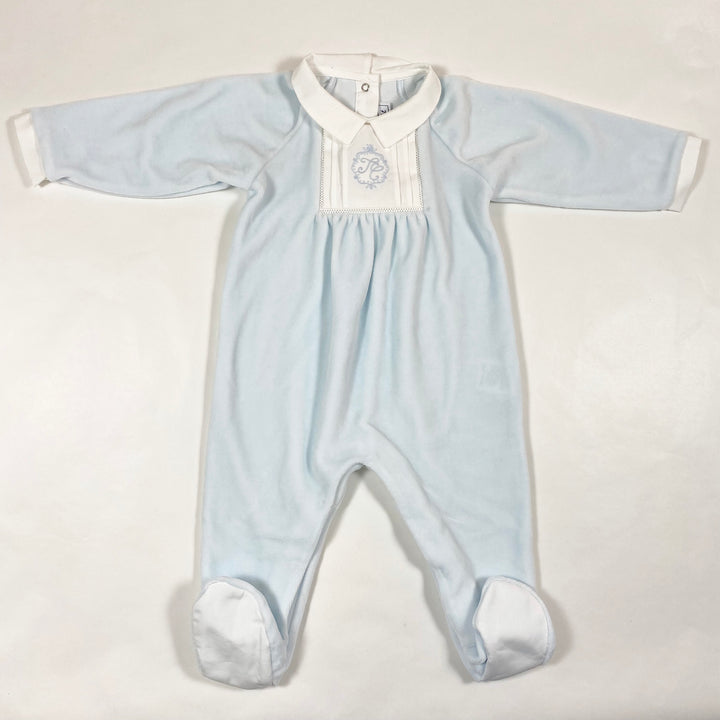 Tartine et Chocolat light blue velvet pyjama 6M 1