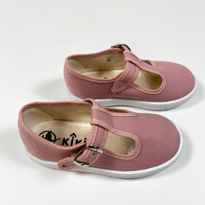 Kiku pink canvas strap shoes 26