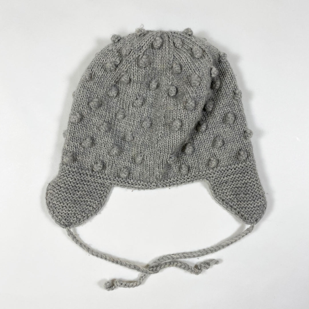 Shirley Bredal grey bubble knit hat 2-3Y
