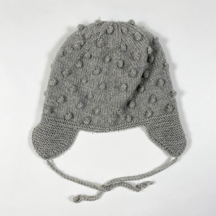 Shirley Bredal grey bubble knit hat 2-3Y