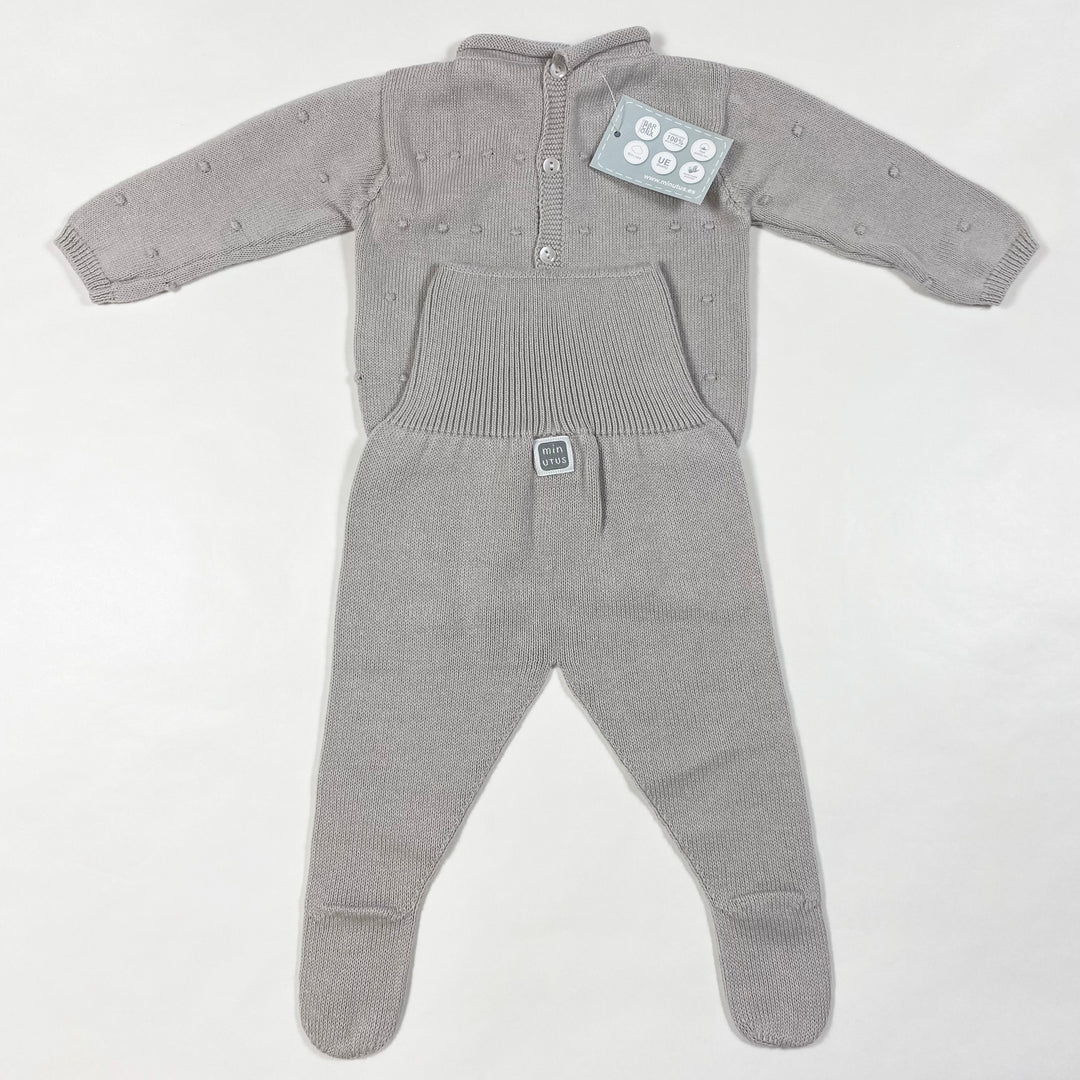 Mini Utus grey knit top and trouser set Second Season 1-3M 3