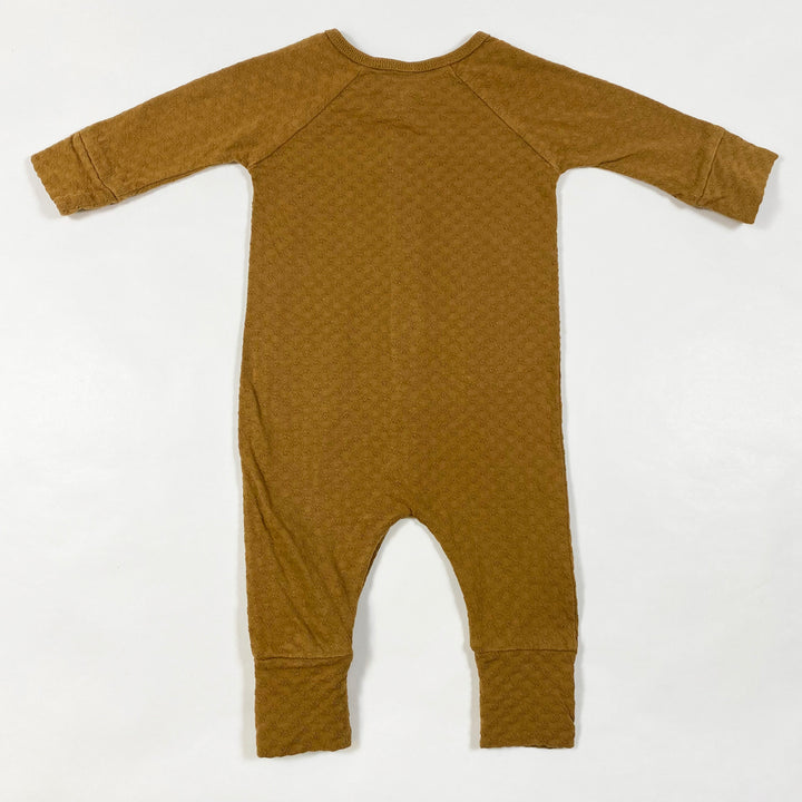 Quincy Mae camel pointelle jumpsuit 0-3M 2
