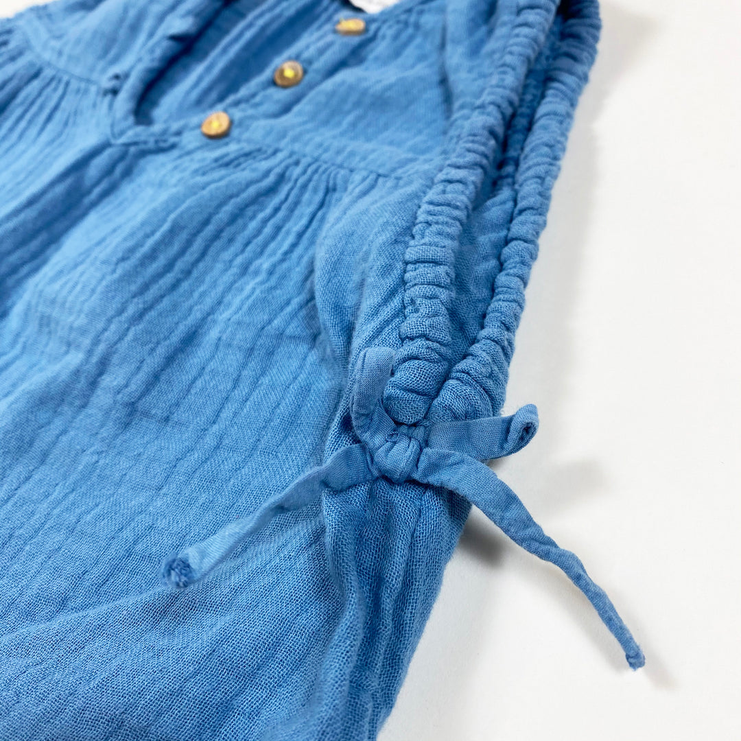 Zara blaue Musselinbluse & Rock im Set 12-18M/86