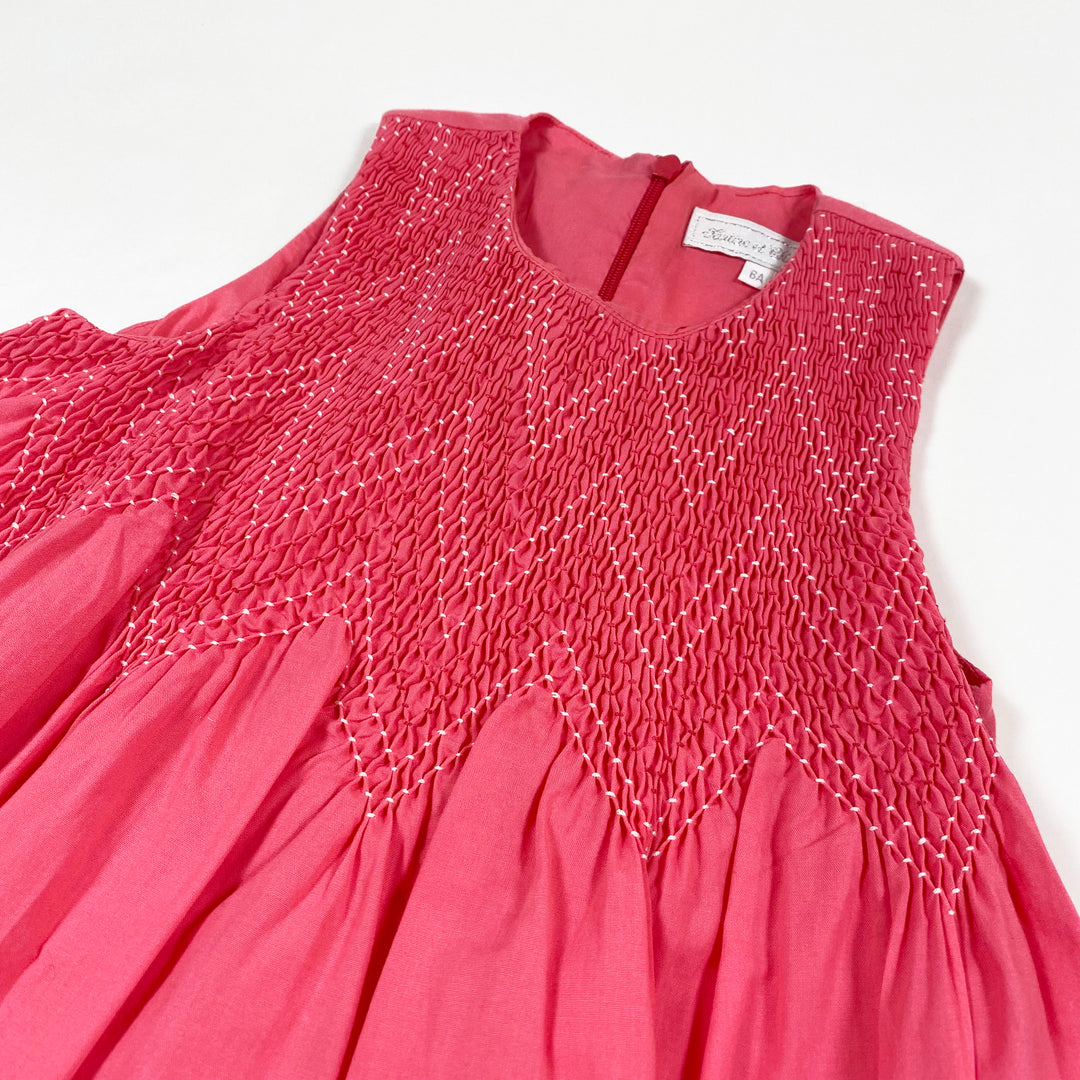 Tartine et Chocolat pink smocked summer dress 6Y 2