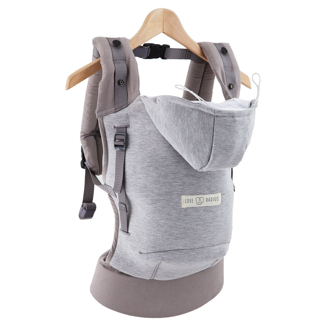 Love Radius grey hoodiecarrier with baby insert 3,5-20kg 1