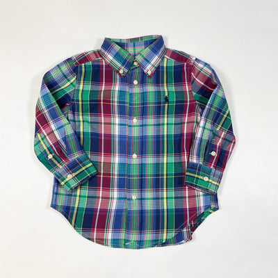 Ralph Lauren green/blue plaid shirt 2/2T 1